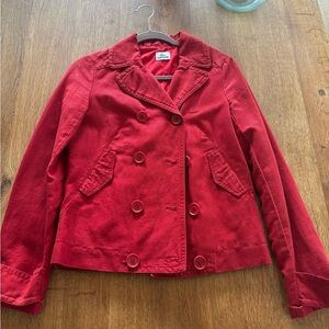 Lacoste Women's Red Pea Coat